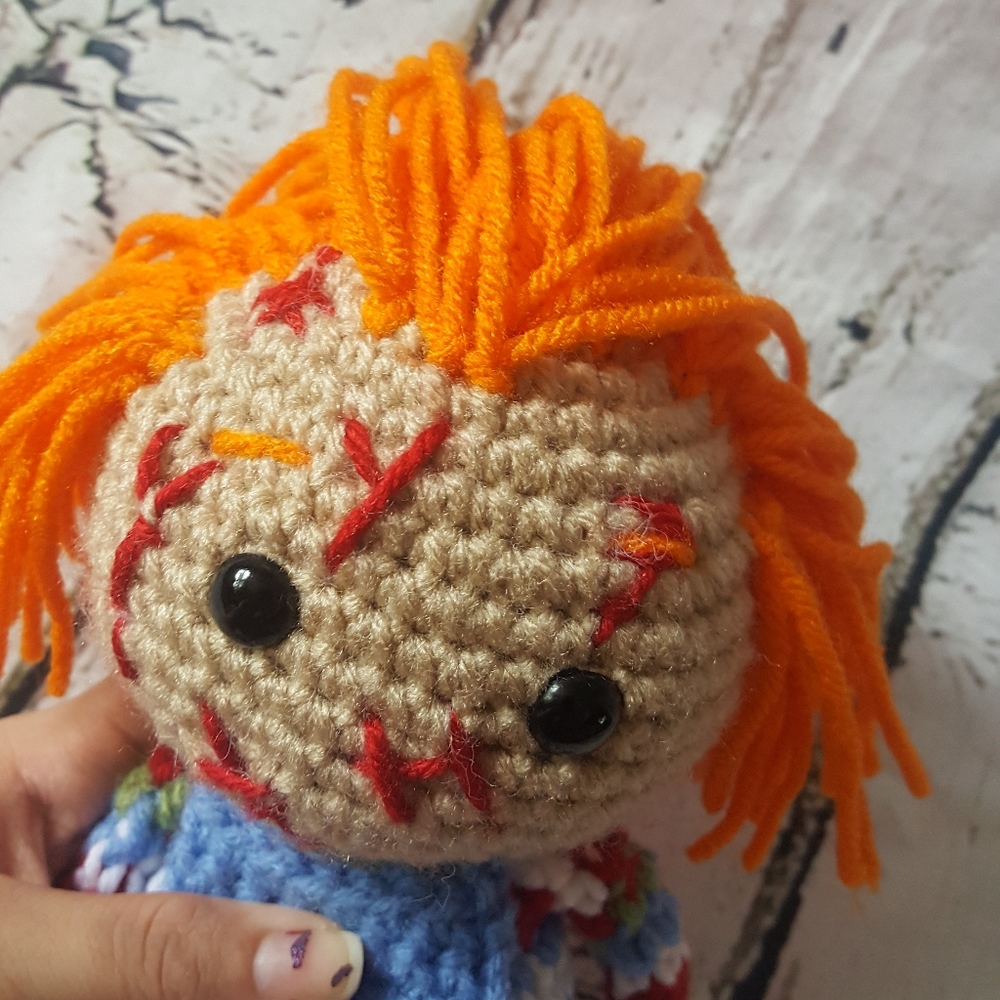 Crochet Chucky Inspired Amigurumi - Picture 4 of 16